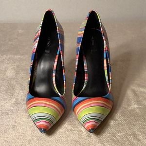 Aldo Multi Color Stripe Stessy_ Pump